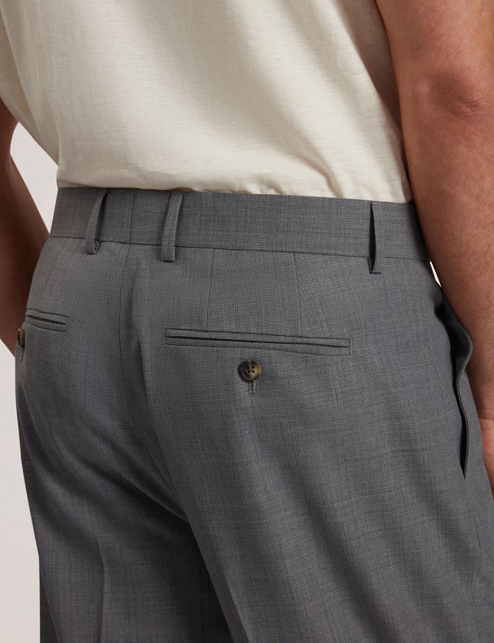 Mid-Grey Men Ted Baker SELWYNT - Lightweight Wool Blend Trousers | NZ  AJCB-59634