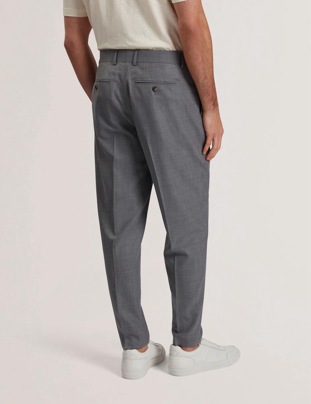 Mid-Grey Men Ted Baker SELWYNT - Lightweight Wool Blend Trousers | NZ  AJCB-59634