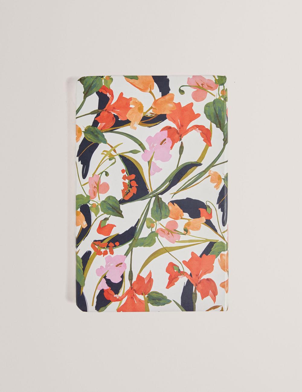Nat-White Women Ted Baker KATIIES - Floral Print A5 Notebook Stationary | NZ  KIMH-68729