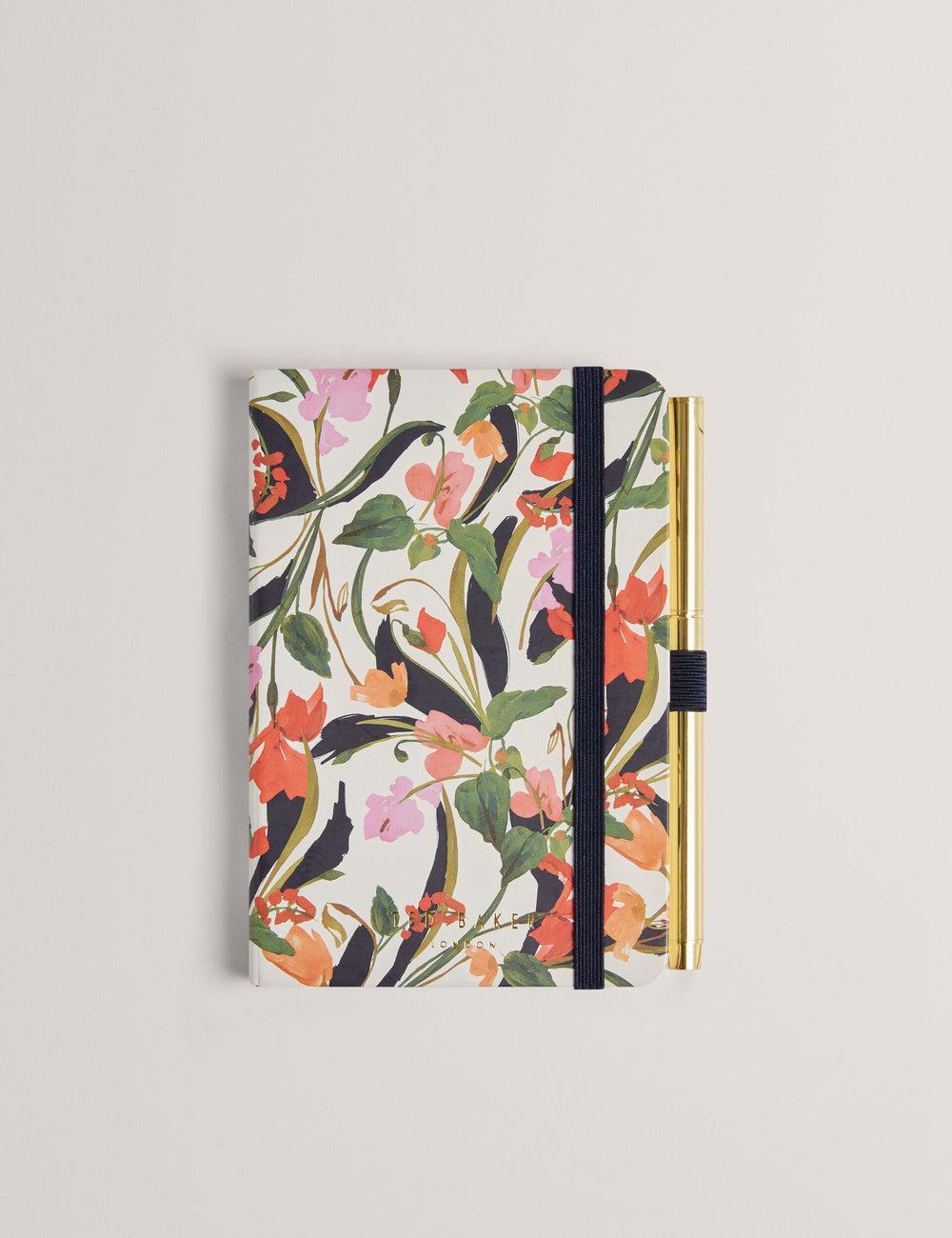 Nat-White Women Ted Baker WHINNA - Floral Print A6 Notebook & Pen Stationary | NZ  WVCF-54601