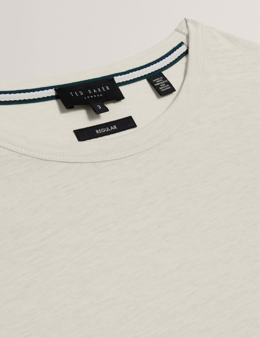 Natural Men Ted Baker BARTOL - Regular Cotton Linen Crew Neck T-Shirts | NZ  ECTH-48369