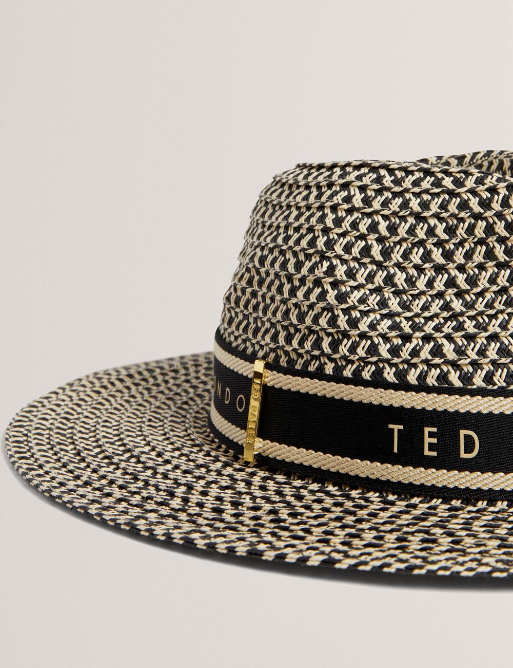 Natural Women Ted Baker CLARIES - Mixed Weave Straw Fedora Hats | NZ  ASNL-93042