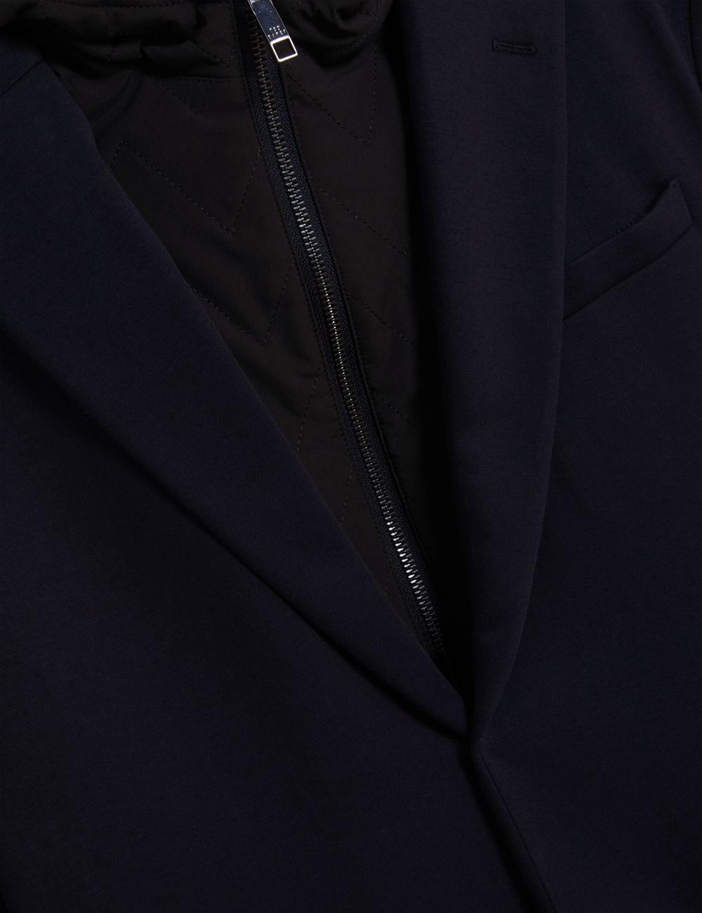 Navy Men Ted Baker ASHB - Jersey Blazer With Zip-Up Hooded Liner Blazers | NZ  EJOK-25634