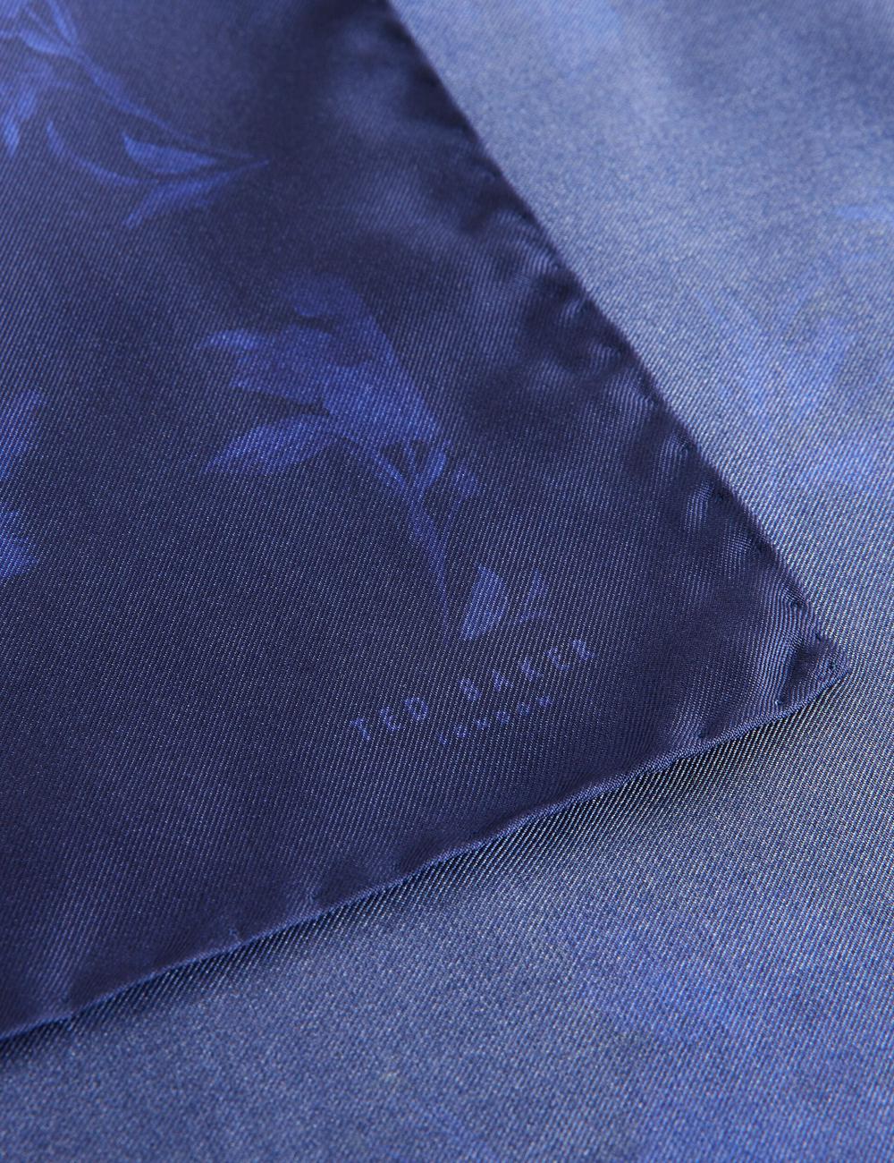 Navy Men Ted Baker AUSTINS - Two Tone Floral Silk Pocket Pocket Squares | NZ  SCKD-40958