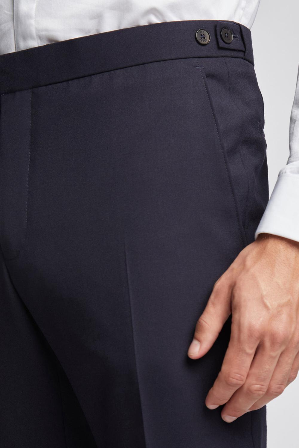 Navy Men Ted Baker BREENTS - Slim Fit Navy Tuxedo Trousers | NZ  KUMN-28973