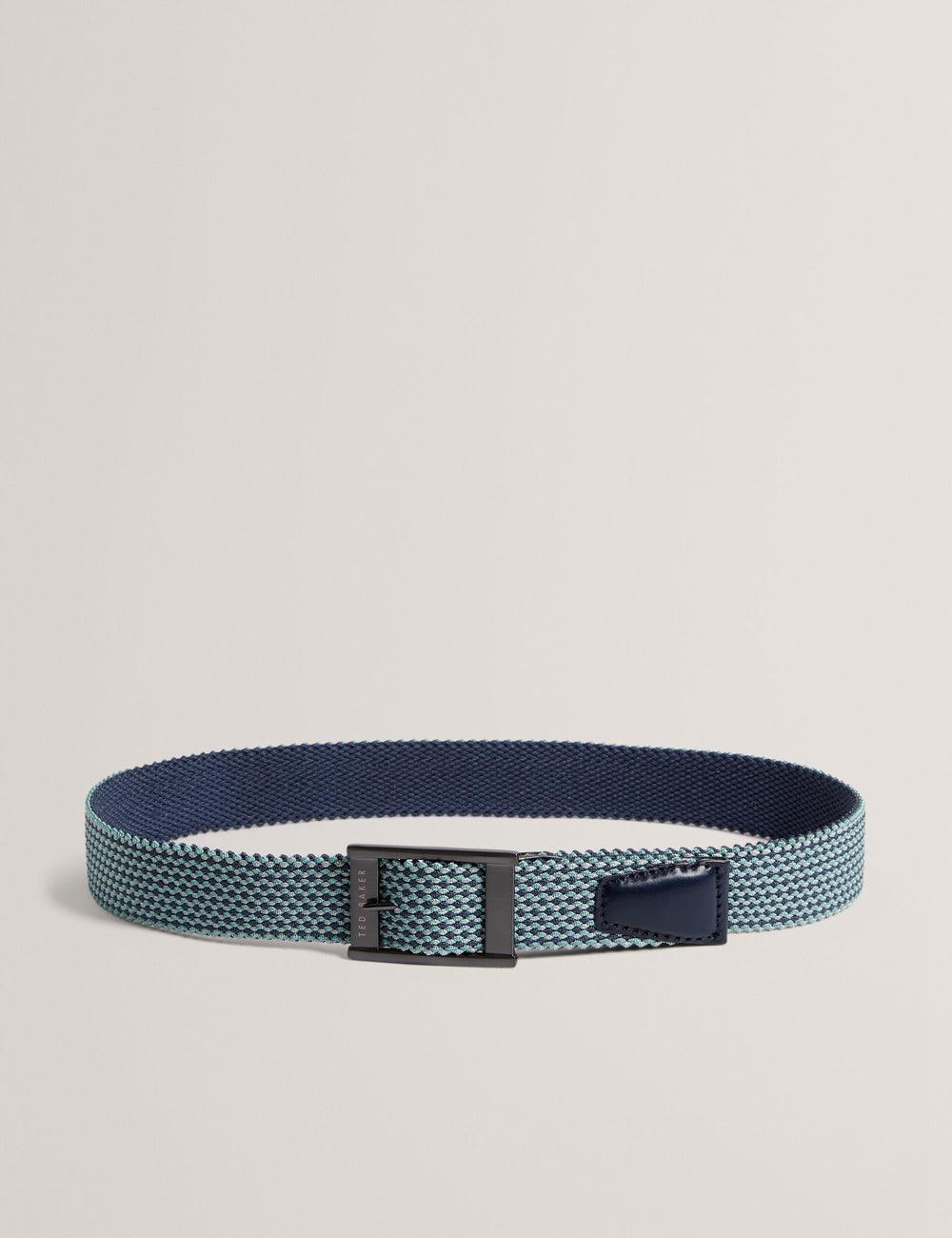 Navy Men Ted Baker COLUMMM - Reversible Woven Elasticated Belts | NZ  PVKX-49508