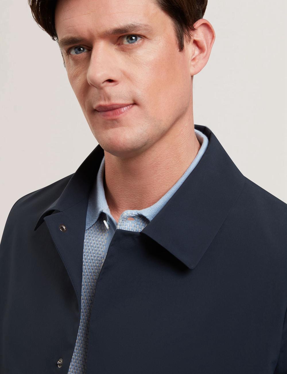 Navy Men Ted Baker HUMMELS - Lightweight Short City Mac Jackets | NZ  XWME-49780