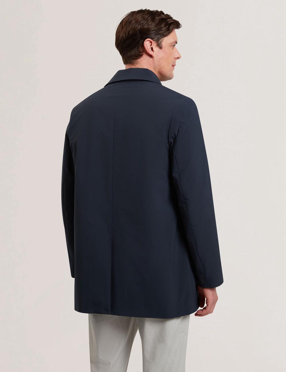 Navy Men Ted Baker HUMMELS - Lightweight Short City Mac Jackets | NZ  XWME-49780