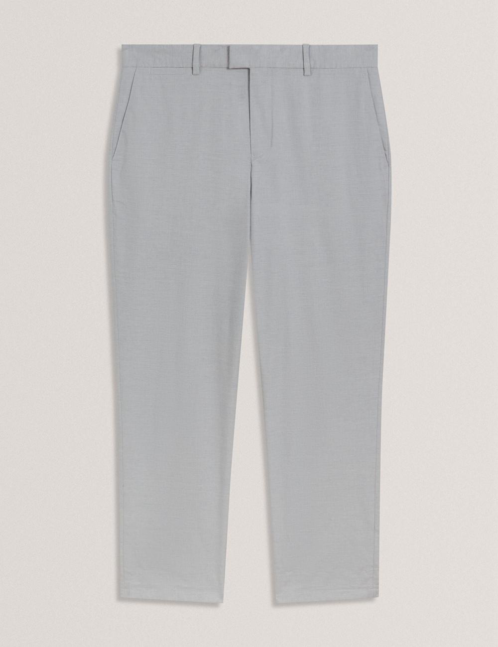 Navy Men Ted Baker JACKUS - Regular Fit Cotton Blend Chino Trousers | NZ  UZTX-60954