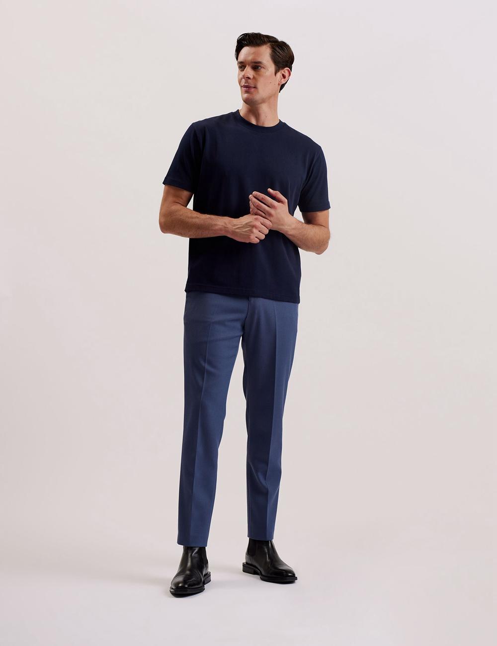 Navy Men Ted Baker KORNKA - Short Sleeve Relaxed Fit Cotton T-Shirts | NZ  IHYT-52903