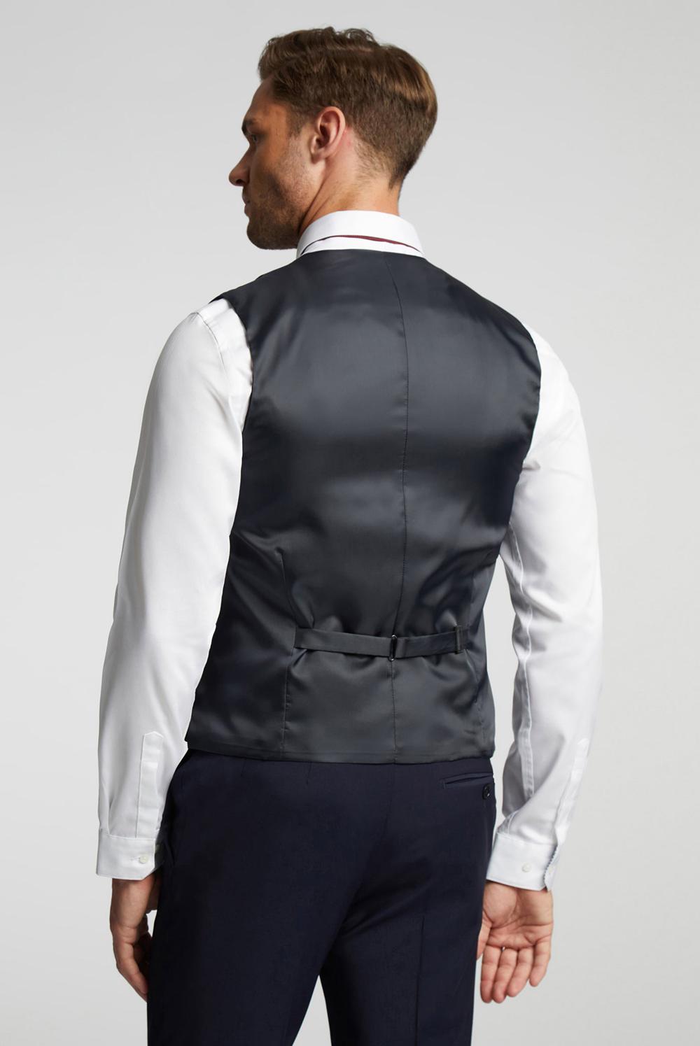Navy Men Ted Baker PANAMA - Wool Blend Slim Fit Suit Waistcoat | NZ  XCBL-97481