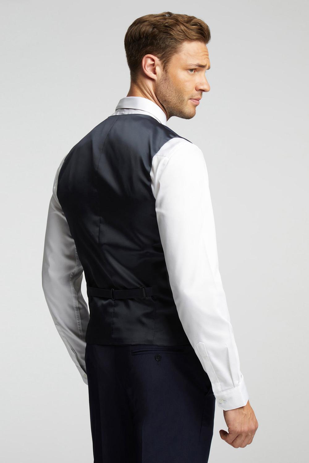 Navy Men Ted Baker PANAMA - Wool Blend Slim Fit Suit Waistcoat | NZ  XCBL-97481
