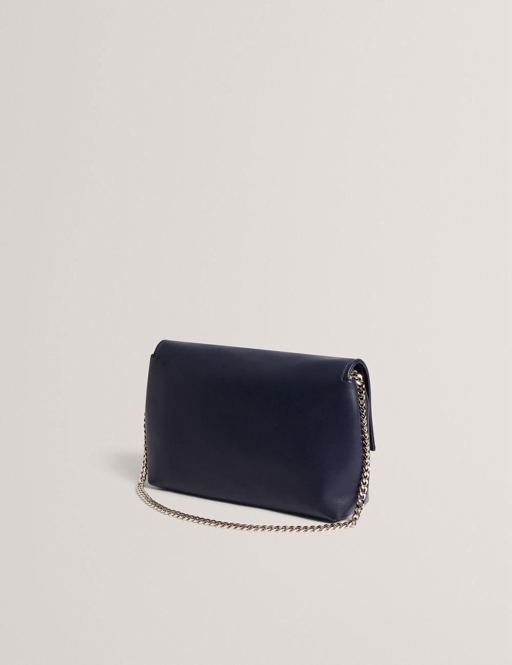Navy Women Ted Baker DEMAE - Leather Fold Over Chain Shoulder Bags | NZ  ASML-59803