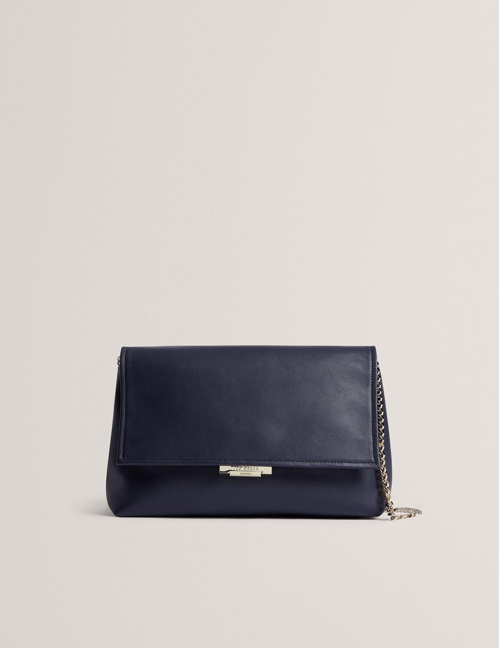 Navy Women Ted Baker DEMAE - Leather Fold Over Chain Shoulder Bags | NZ  ASML-59803