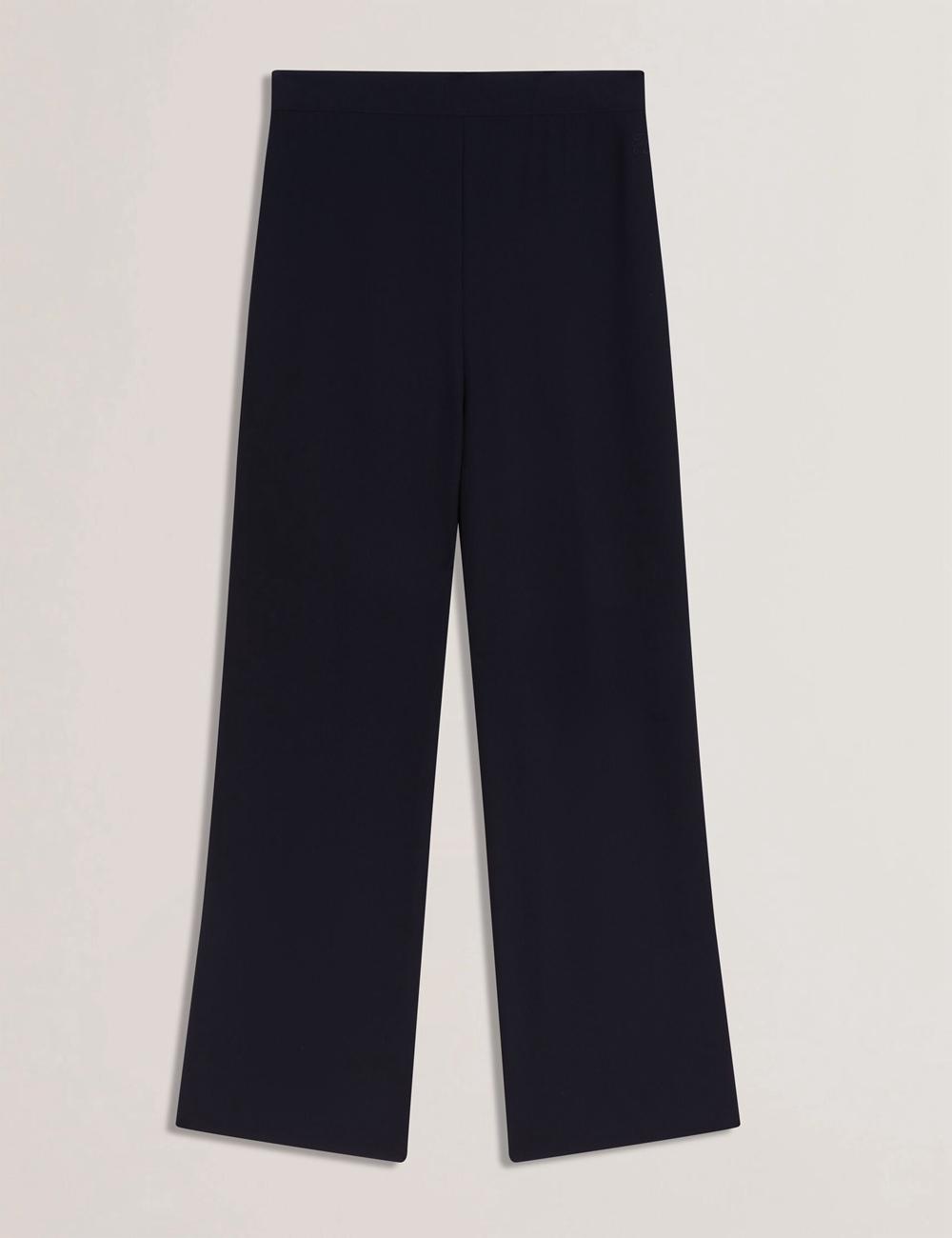 Navy Women Ted Baker GORJJA - Piping Detail Wide Leg Crepe Trousers | NZ  LSKP-86250