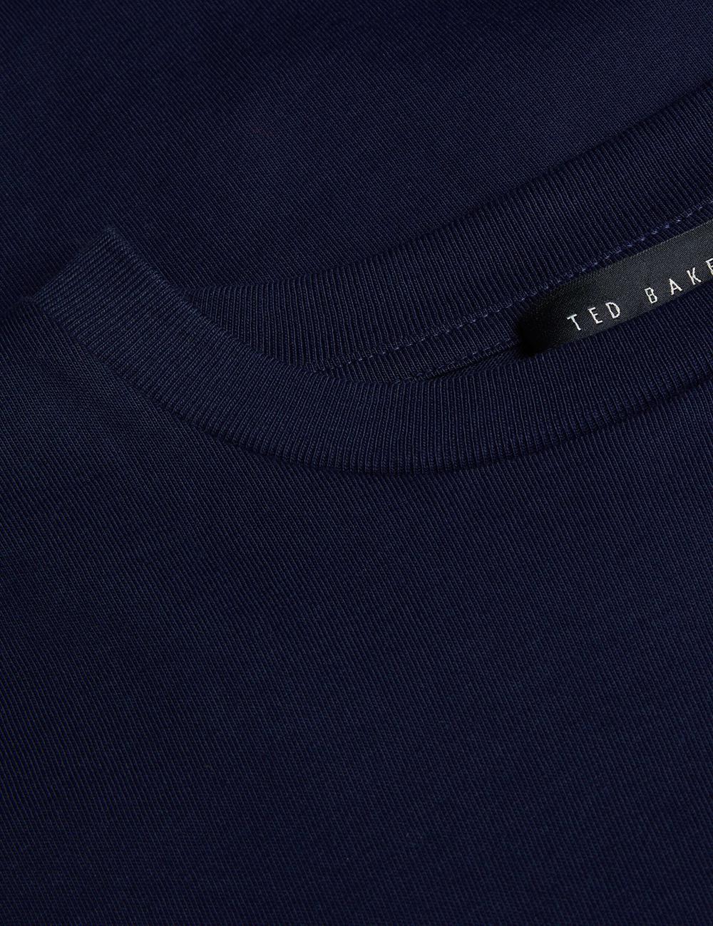 Navy Women Ted Baker MALORRY - Embroidered Logo Boxy Cotton T-Shirts | NZ  YLSP-90145