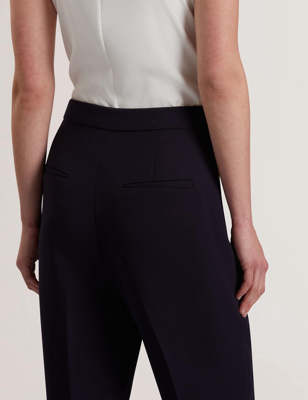 Navy Women Ted Baker MANABTL - High Waist Tapered Leg Tailored Trousers | NZ  RQFU-69310