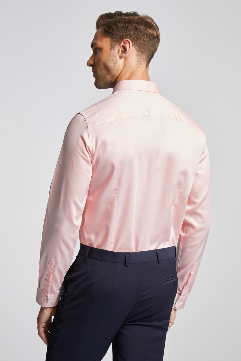 Pink Men Ted Baker MAELOR - Slim Fit Sateen Cotton Formal Shirts | NZ  MFTC-61372