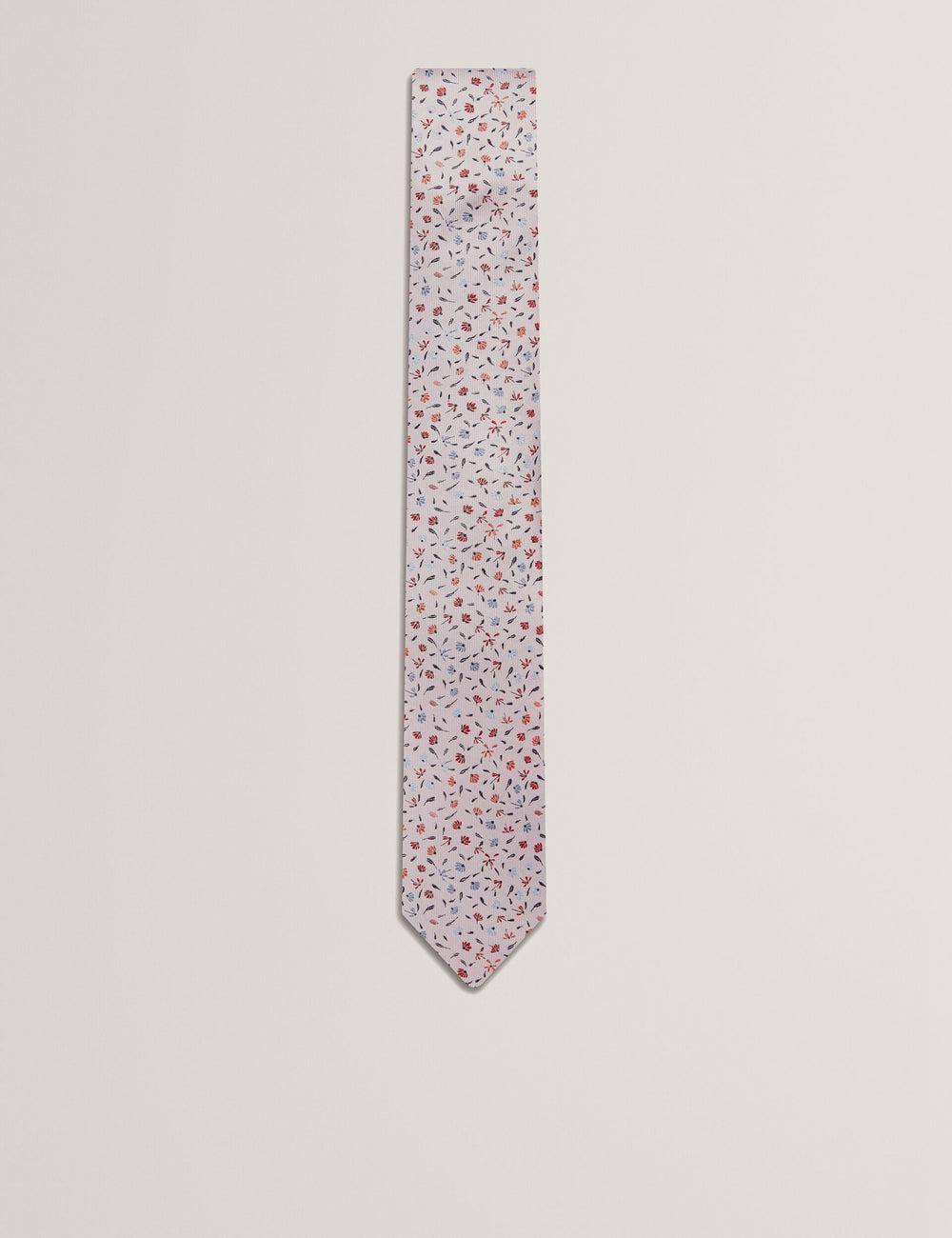 Pink Men Ted Baker ORSEA - Ditsy Petal Print Woven Silk Ties | NZ  CIWS-23850