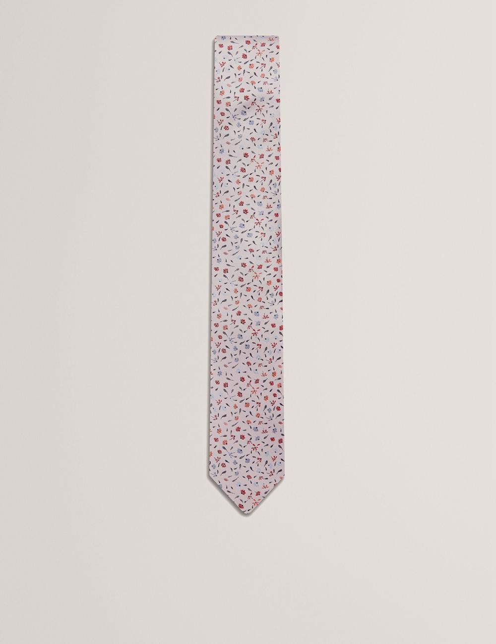 Pink Men Ted Baker ORSEA - Ditsy Petal Print Woven Silk Ties | NZ  CIWS-23850