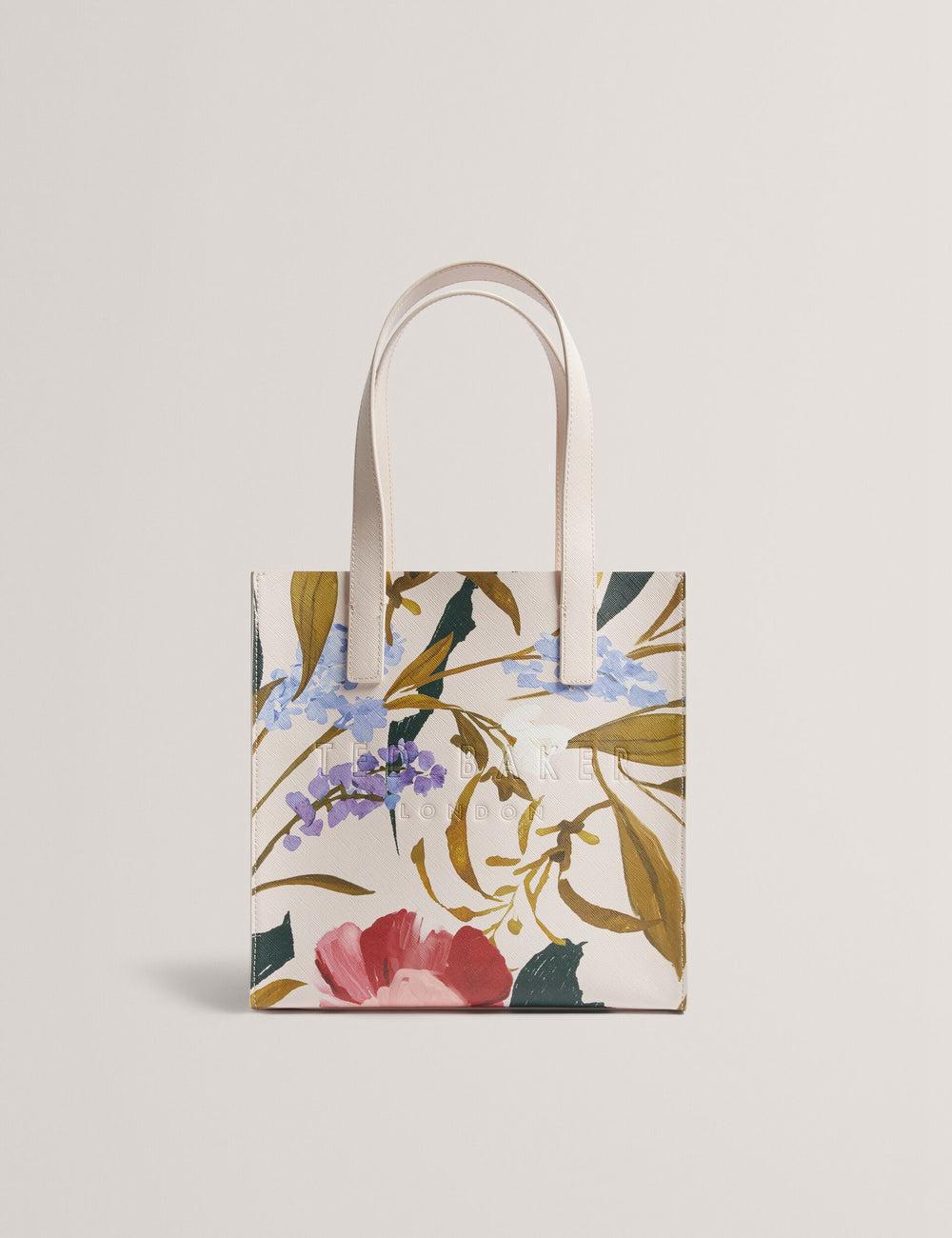 Pink Women Ted Baker PHYLISA - Floral Print PU Leather Small Tote Bags | NZ  OPBR-12035
