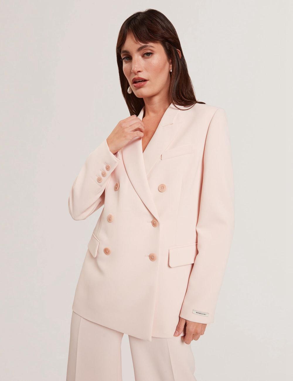 Pink Women Ted Baker TRAGA - Tailored Double Breasted Woven Blazers | NZ  ZAHD-27460
