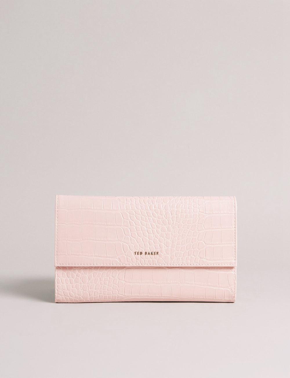 Pink Women Ted Baker TRAVELZ - Croc Faux Leather Travel Organiser Wallets | NZ  WZPU-72186