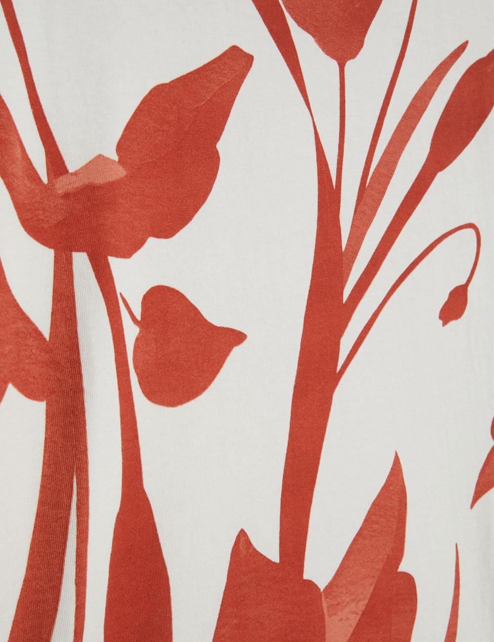 Red Men Ted Baker YIANNOS - Floral Print Heavyweight Cotton T-Shirts | NZ  NYIM-08452