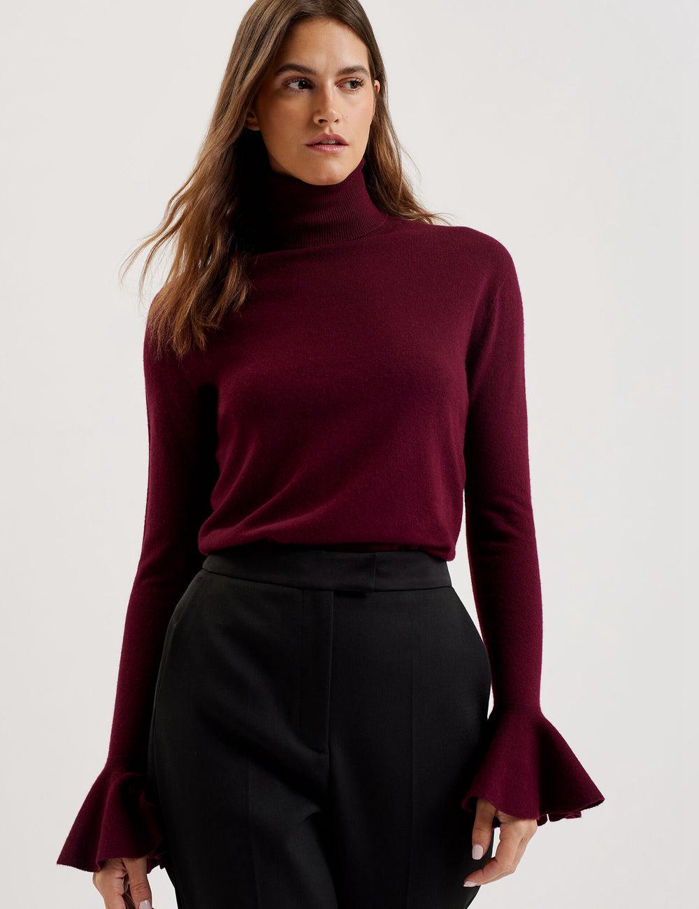 Red Women Ted Baker TAMSENN - Roll Neck Wool Cashmere Jumpers | NZ  DSWU-34179