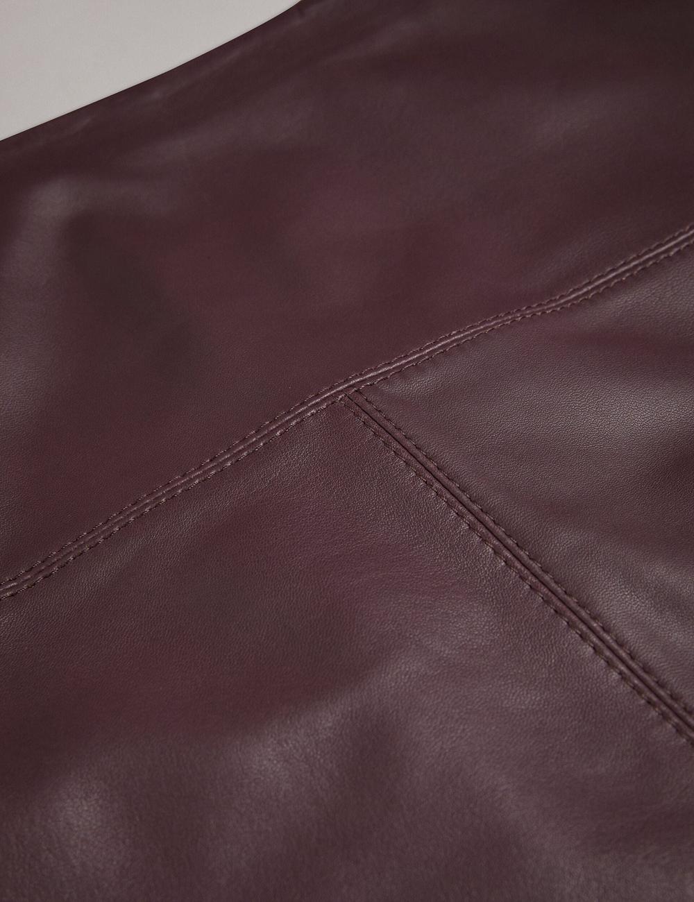 Red Women Ted Baker VALIAT - A-Line Leather Mini Skirts | NZ  LZDS-62590
