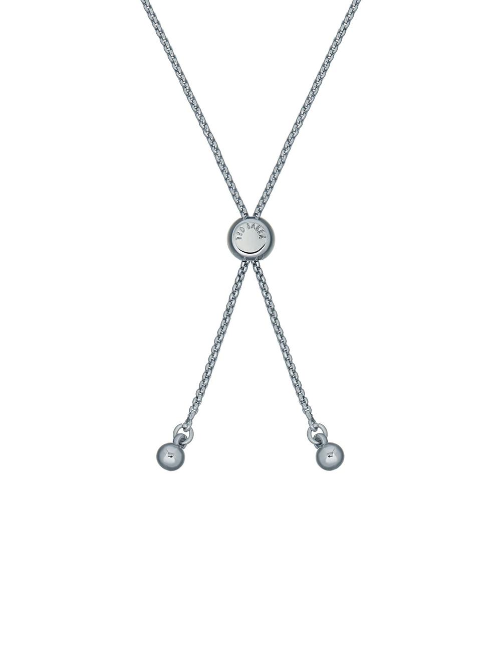 Silver Women Ted Baker BARSET - Crystal Bow Adjustable Bracelets | NZ  MACN-46912