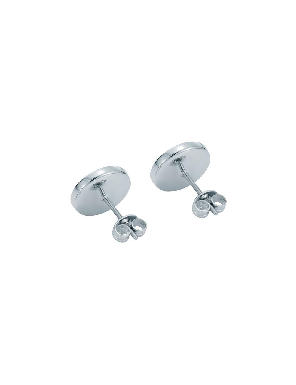 Silver Women Ted Baker CHERELLE - Branded Crystal Button Stud Earrings | NZ  BHJW-64032