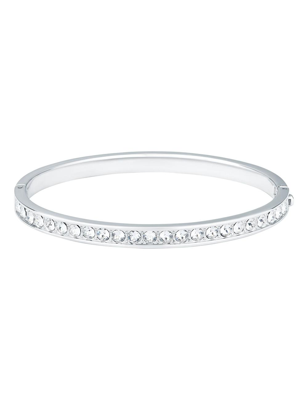 Silver Women Ted Baker CLEMARA - Crystal Hinge Bangle Bracelets | NZ  NEXL-17052