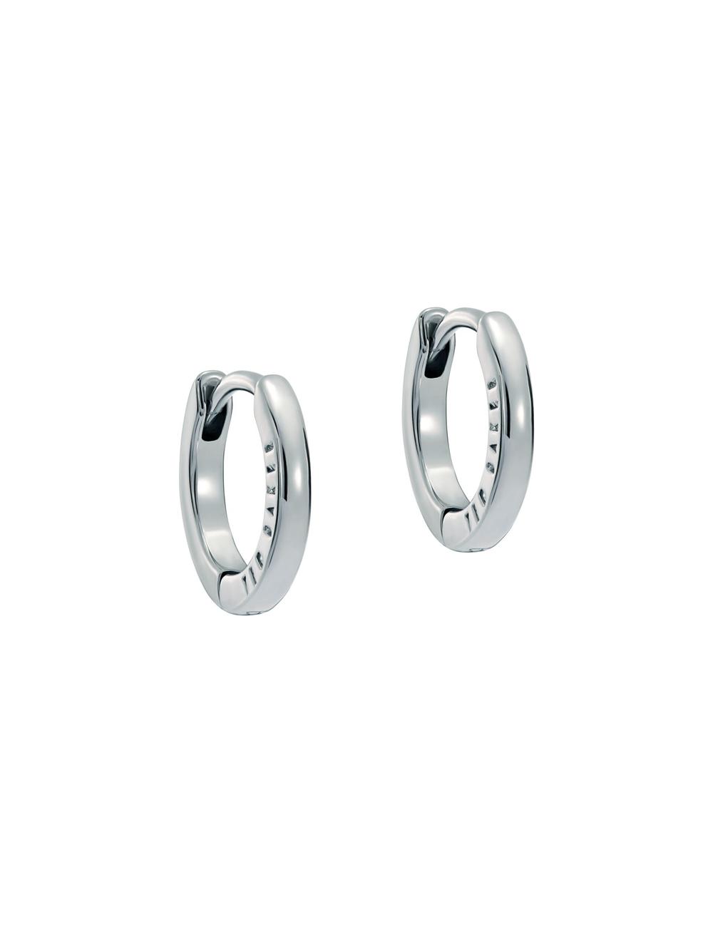 Silver Women Ted Baker CRISLIE - Engraved Logo Small Hoop Earrings | NZ  OGEW-29841
