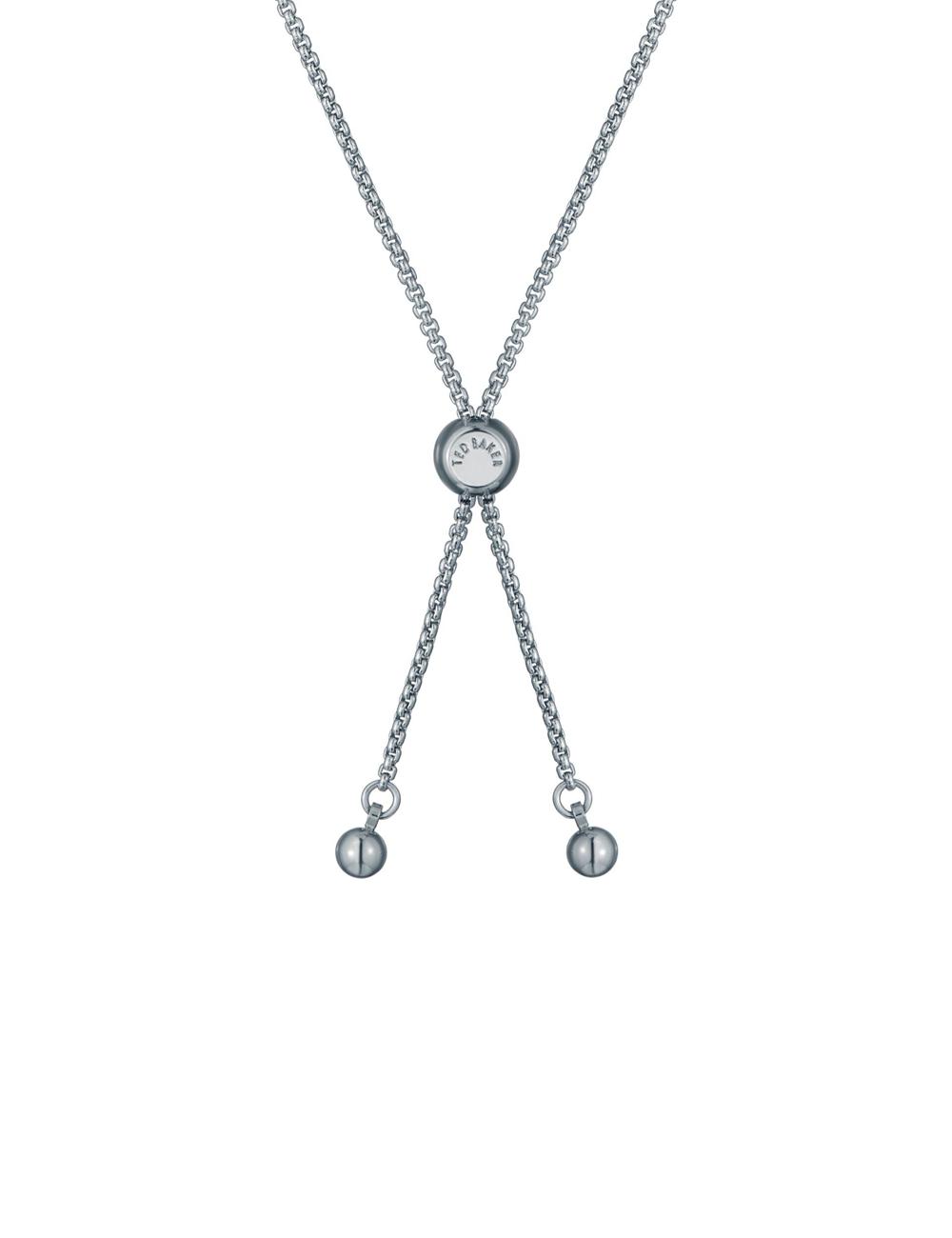 Silver Women Ted Baker FLORINA - Crystal Flower Adjustable Slider Bracelets | NZ  HBSL-25817