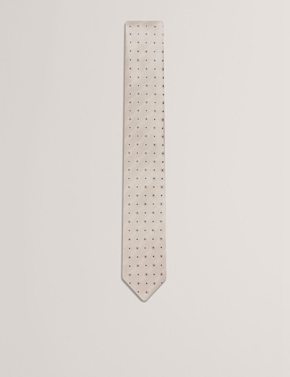 Stone Men Ted Baker STEEPLE - Circle Geometric Print Silk Ties | NZ  GIHS-40756