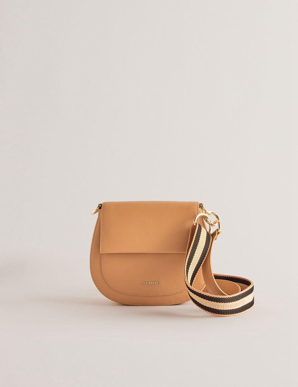 Taupe Women Ted Baker DARCELL - Leather Webbing Crossbody Satchel Satchel Bags | NZ  OPMW-12703