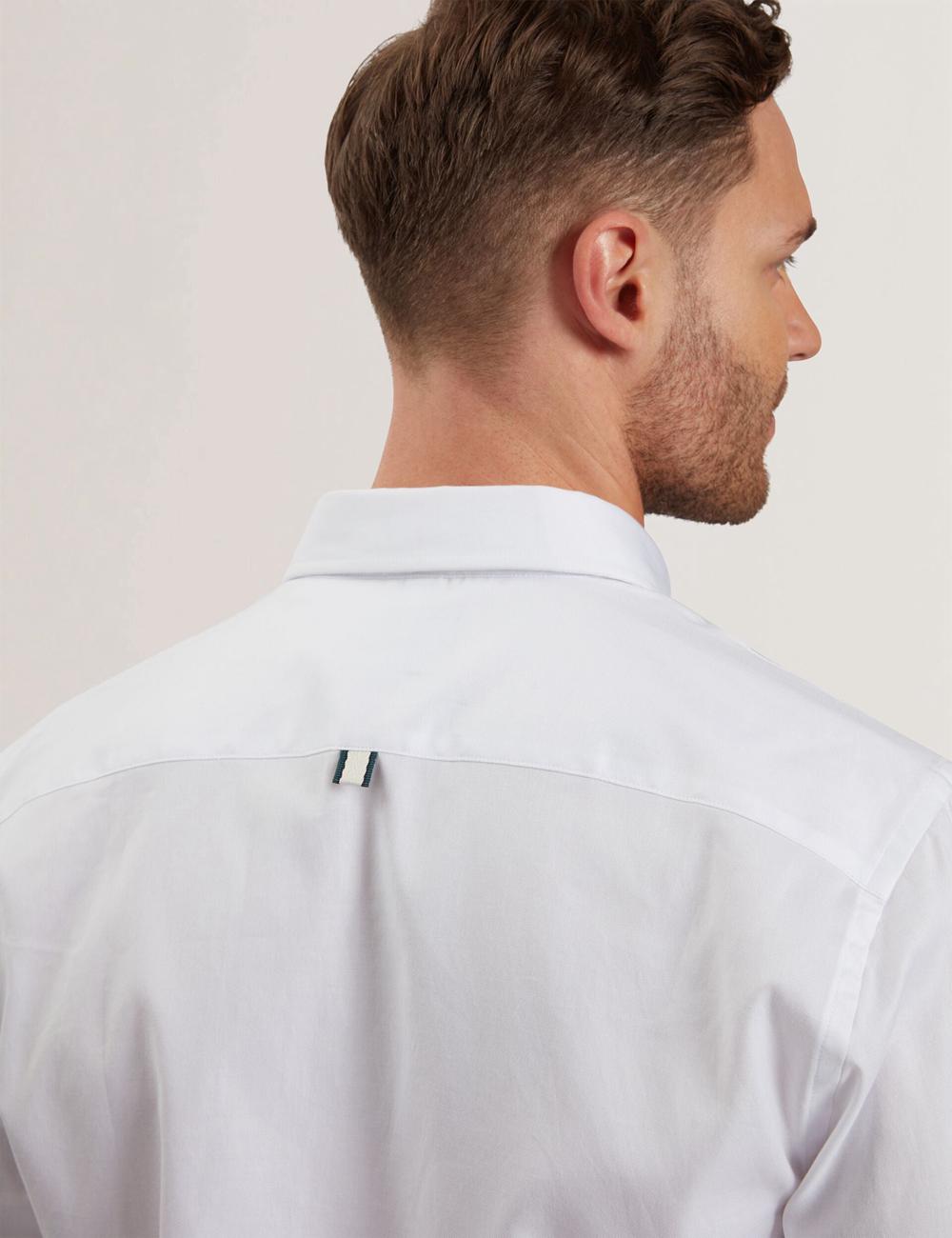 White Men Ted Baker ALLARDO - Regular Fit Cotton Oxford Casual Shirts | NZ  BDEH-50138