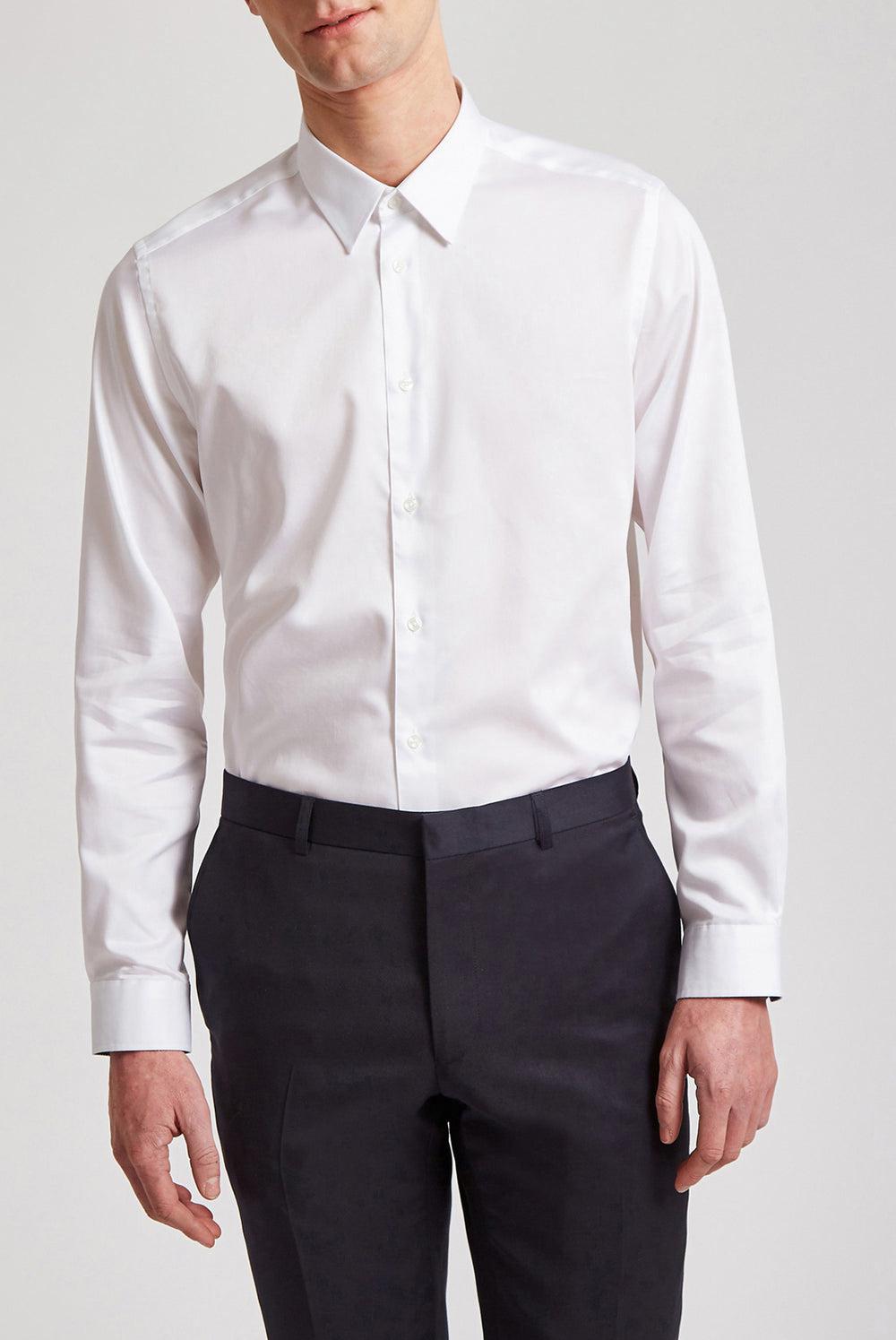 White Men Ted Baker HOLMER - Regular Fit White Long Sleeve Formal Shirts | NZ  ZWRH-71892