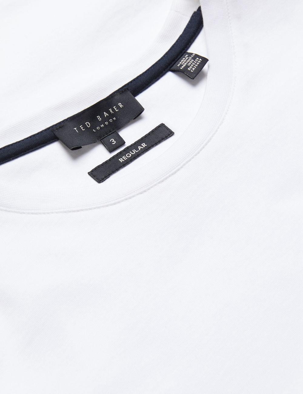 White Men Ted Baker TYWINN - Classic Crew Neck Cotton T-Shirts | NZ  VIYD-70469