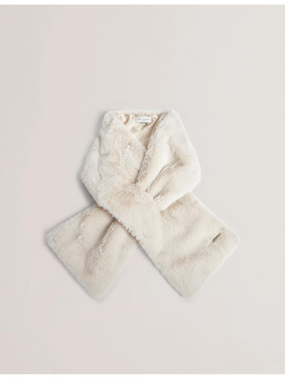 White Women Ted Baker EMAAAAS - Faux Fur Loop-Through Stole Scarves | NZ  KIAW-83674