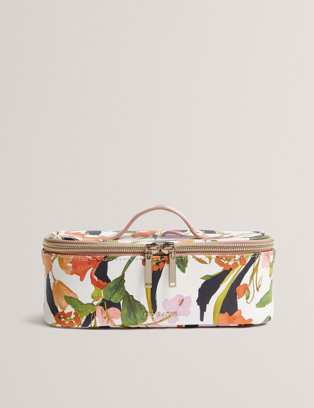 White Women Ted Baker LOUIAA - Floral Printed Small Top Handle Wash Bags | NZ  IAZF-06738