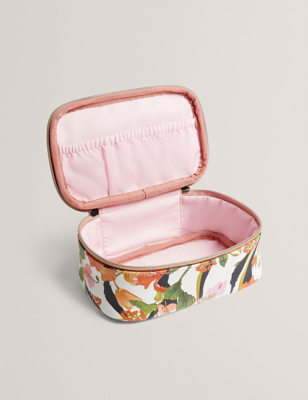 White Women Ted Baker LOUIAA - Floral Printed Small Top Handle Wash Bags | NZ  IAZF-06738