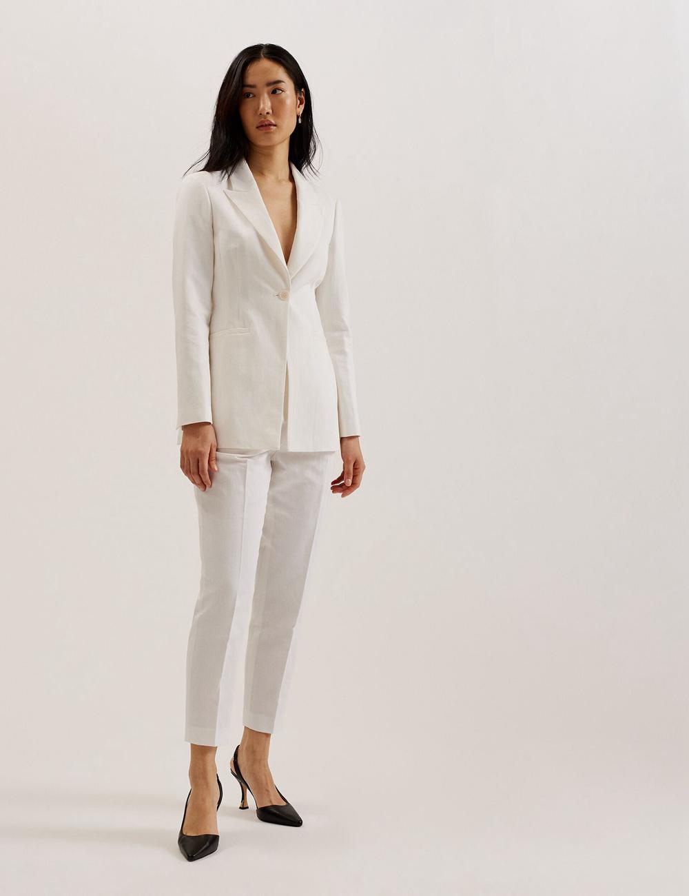 White Women Ted Baker MUSUB - Tailored with Faux Pockets Blazers | NZ  GRNE-86190