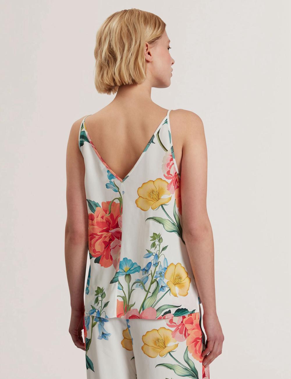 White Women Ted Baker PURRLA - Floral Print Scoop Neck Sleeveless Tops | NZ  MAXK-03765