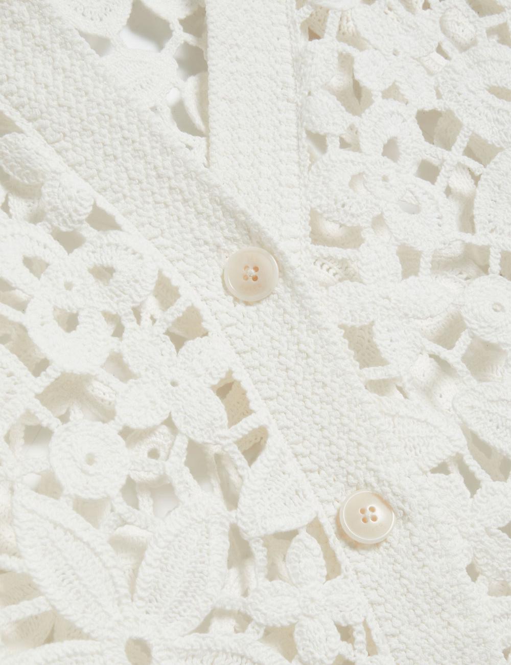 White Women Ted Baker TARLI - Crochet Open Knit Longline Cardigans | NZ  SJXR-62975